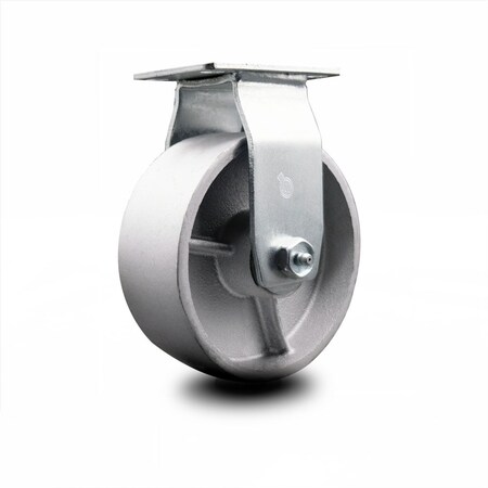 Service Caster 5 Inch Semi Steel Cast Iron Wheel Rigid Caster with Roller Bearing SCC SCC-20R520-SSR